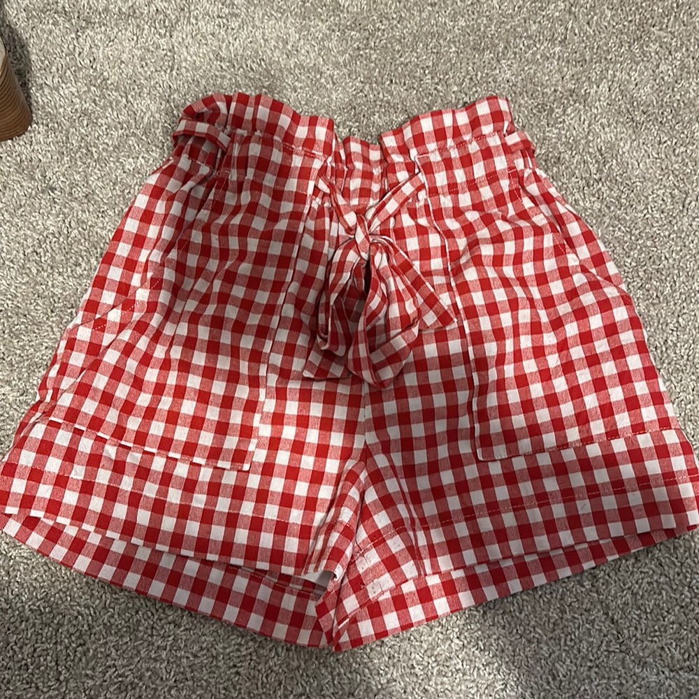 Plaid shorts high waisted